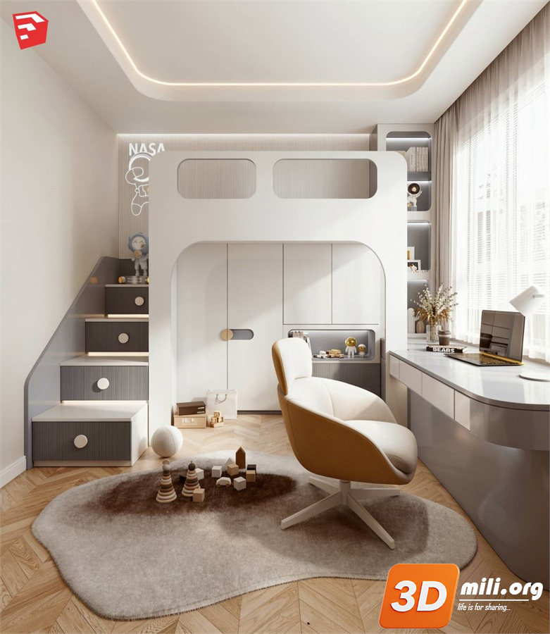 Children Room Scenes Skp FIles 